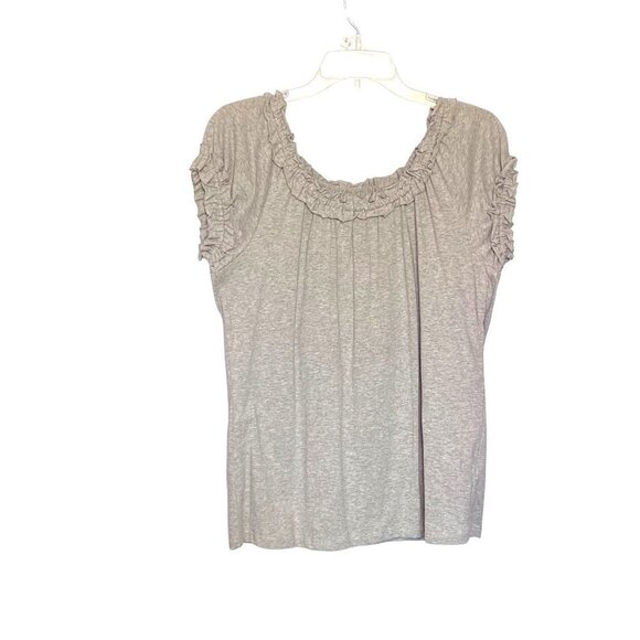 Chelsea & Theodore 100% Pima Cotton Mist Grey Heather Top Women's Size Large NWT - Picture 1 of 8
